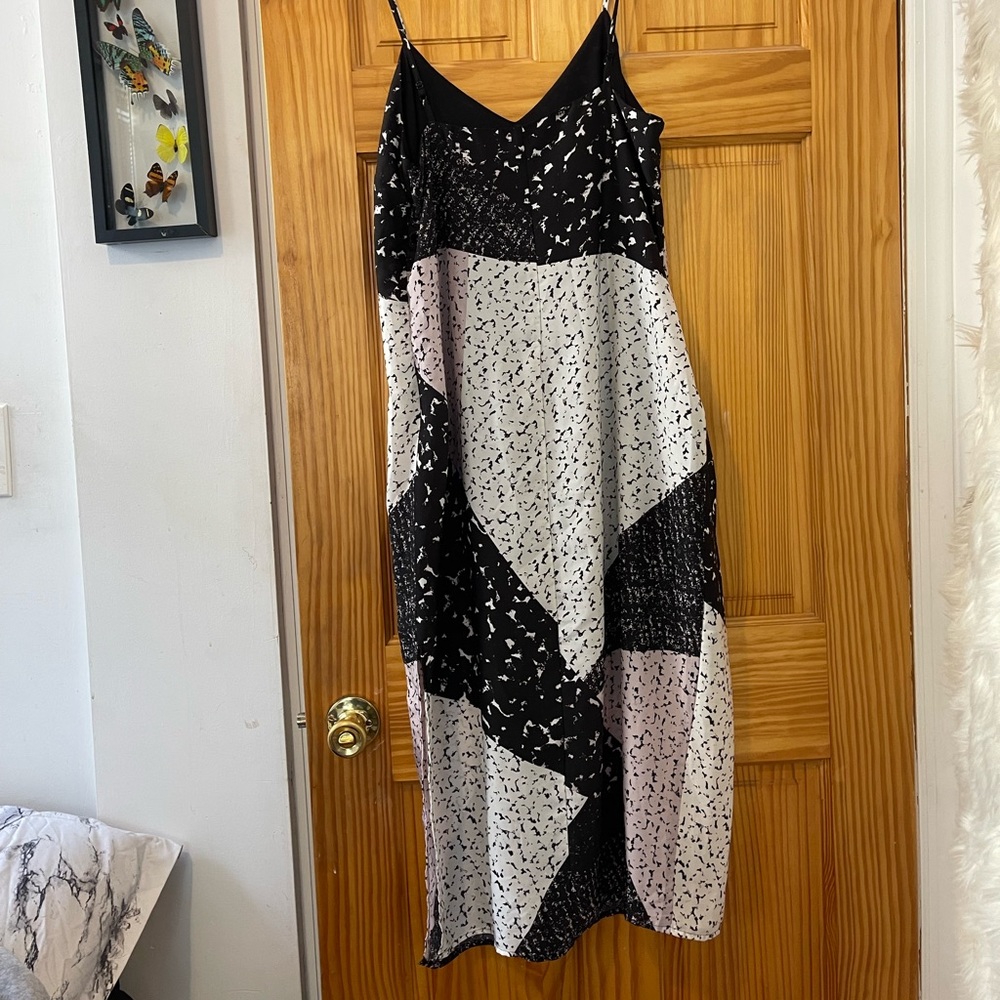 Bar Iii Marbled Patchwork Printed A-Line Dress Xl - image 3